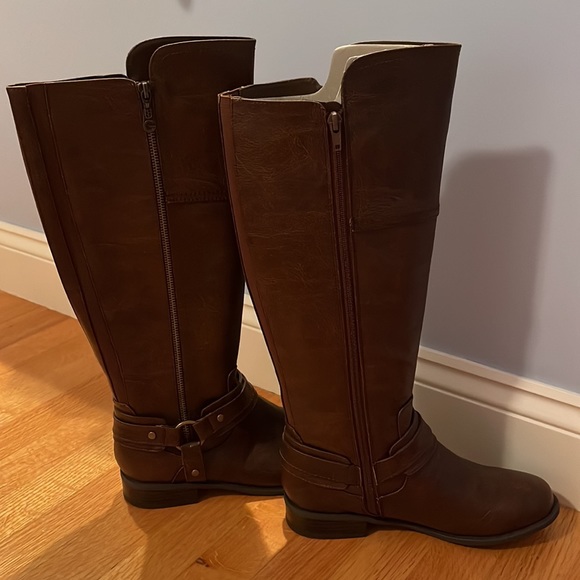 G by Guess Womens Haydin Leather Closed Toe Over Knee, Dark Brown, Size 8 - Picture 3 of 3